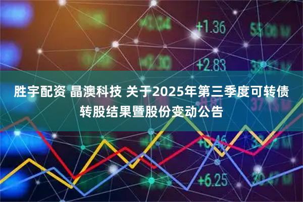 胜宇配资 晶澳科技 关于2025年第三季度可转债转股结果暨股份变动公告